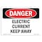 Signmission Safety Sign, OSHA Danger, 12" Height, 18" Width, Electric Current Keep Away, Landscape OS-DS-D-1218-L-1945 - alternate 1